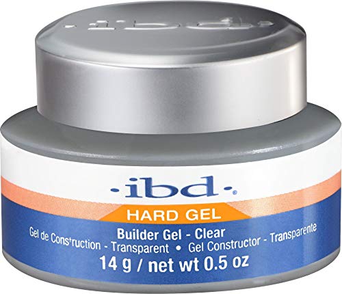 IBD UV Hard Builder Gel - Clear 0.5 Ounce for Nail Enhancements