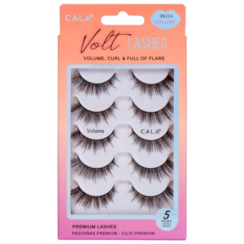 Cala Volts Volume Faux Mink Lashes 5 Pairs Full Flare