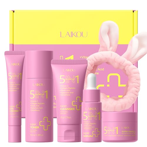 LAIKOU 5 in 1 Skincare Gift Set for Women - Hydrating Essentials