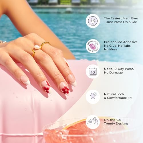 imPRESS No Glue Press On Nails 'Amerie' - Almond Shape, 30 Nails