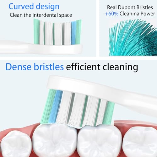 Densuuclin Replacement Toothbrush Heads for Philips Sonicare - 6 Pack