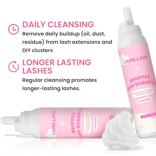 CL CAMILLASH Whipped Lash Shampoo Foam Cleanser for Eyelash Extensions 100ml