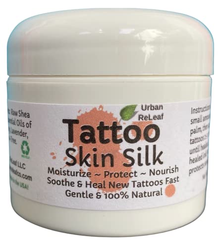 Tattoo Skin Silk Shea Butter Salve Ointment for Aftercare, Urban ReLeaf 2oz
