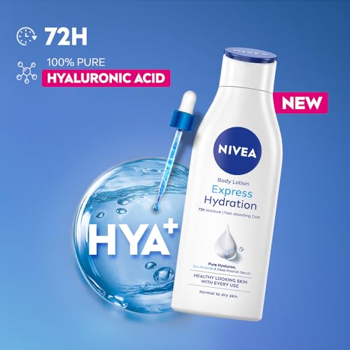 NIVEA Express Hydration Body Cream for Normal Skin, 13.52 Fl Oz