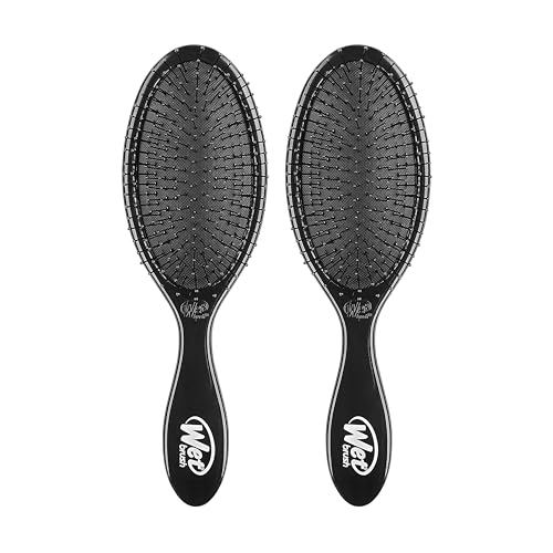 Wet Brush Original Detangler Hair Brush 2 Pack - Black, Ultra-Soft IntelliFlex Bristles for Wet & Dry Hair