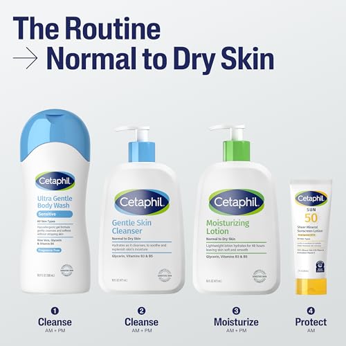 Cetaphil Gentle Skin Cleanser 16oz & Moisturizing Lotion 2oz Travel Set