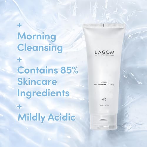 LAGOM Cellup Gel to Water Cleanser - Gentle Hydrating Face Wash 5.74 Fl Oz