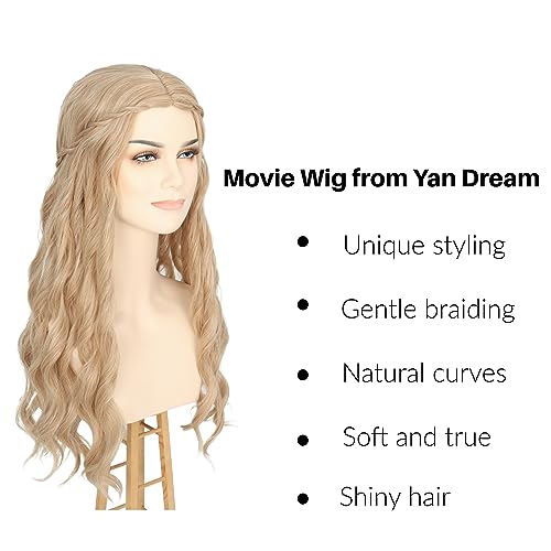 Yan Dream Long Blonde Wavy Braid Wig for Cosplay & Parties
