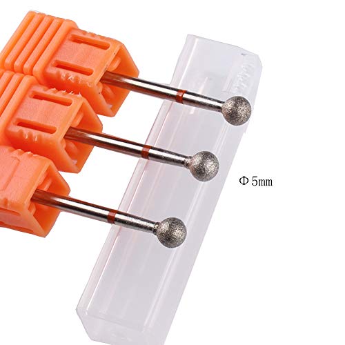3pcs 5mm Diamond Nail Drill Bits for Cuticle Cleaning - MZCMSL