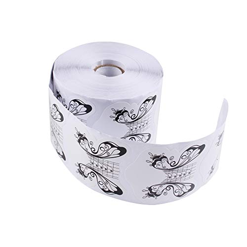 BeautyLeader 500Pcs Nail Form Guide Sticker Roll for Acrylic UV Gel Nail Art Butterfly Design