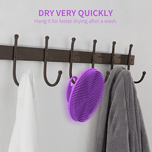 BEAUTAIL Silicone Body Scrubber for Gentle Exfoliation - Purple