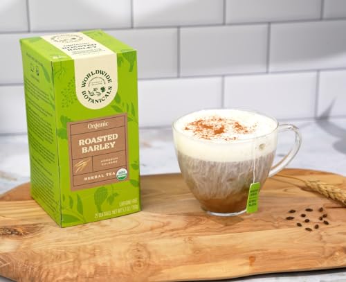 Organic Roasted Barley Tea - Caffeine-Free Mugicha, 25 Bags