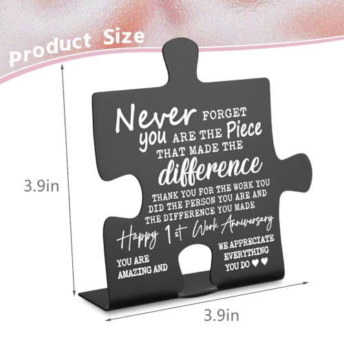 1st Work Anniversary Plaque - Appreciation Gift for Employee