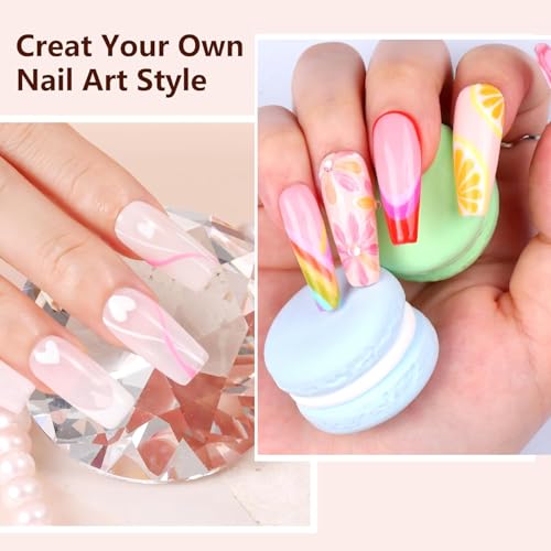 6-Piece Double-Ended Nail Art Brush Set for Precision Detailing