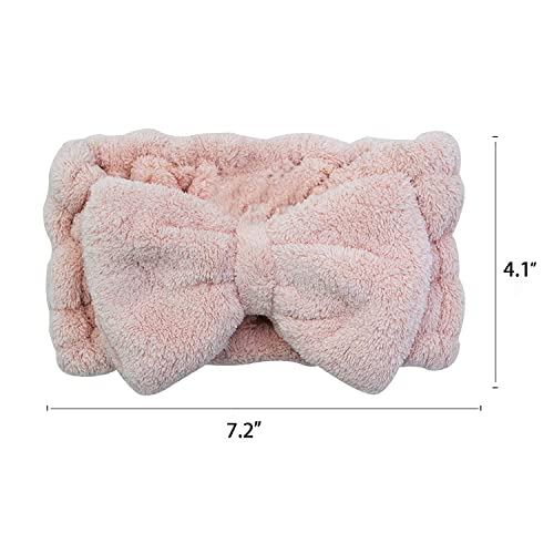 Chloven 2 Pack Microfiber Bowtie Headbands for Makeup & Skincare