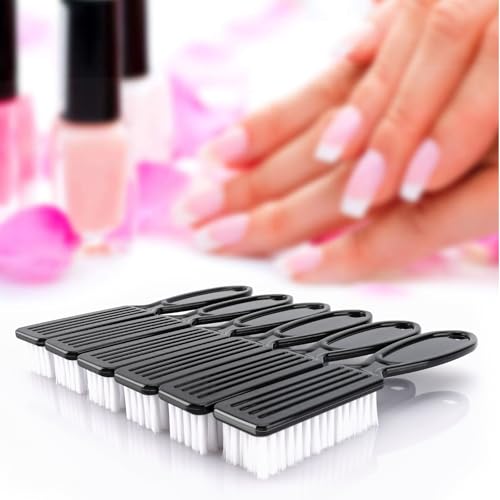 10 Pcs Nail Brush Set for Manicure and Cleaning - Black