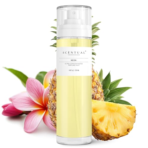 Scentual Fragrances, Neon Ultra-Concentrated Hair & Body Perfume Mist, Long Lasting Women's Fragrance, Gourmand Perfumes for Women, Vegan and Cruelty Free