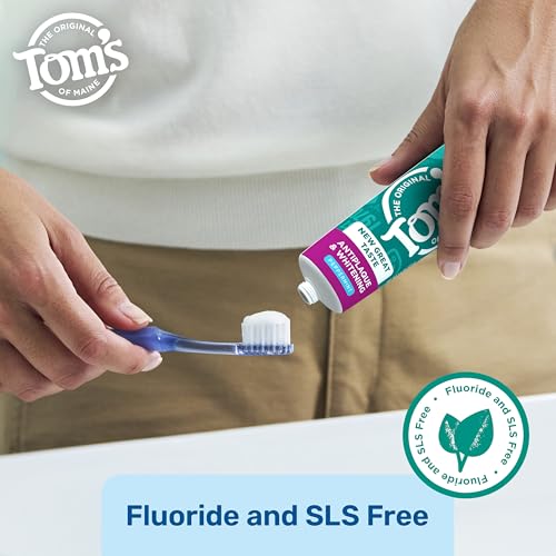 Tom's of Maine Antiplaque Whitening Toothpaste, Peppermint, 2-Pack
