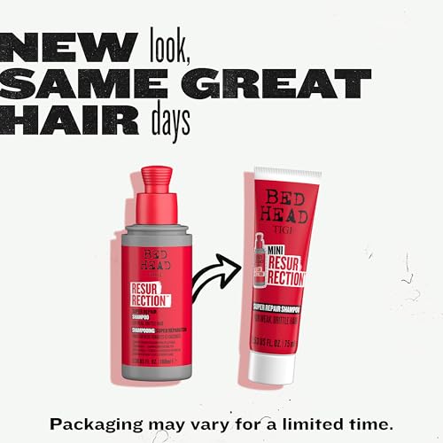 TIGI Bed Head Resurrection Super Repair Travel Mini Shampoo 2.53 fl oz – Nourishing Dry & Damaged Hair