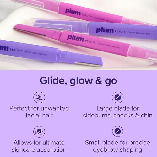Plum Beauty Double-Sided Dermaplaning Razors - 4 Pack