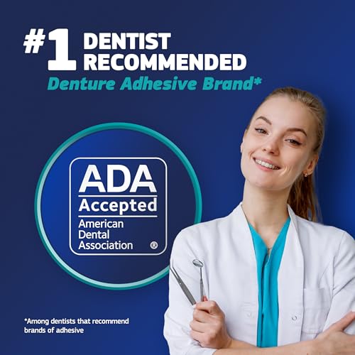 Fixodent Denture Adhesive Free, Strong Hold for Full & Partial Dentures - 1.4oz (Pack of 2)