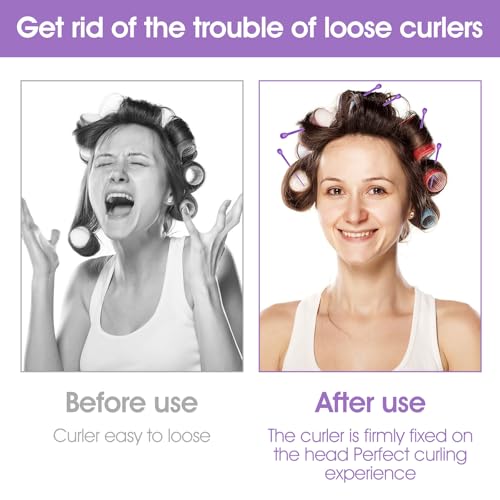 Molain 90 Pcs Hair Roller Picks - Plastic Curling Pins for Styling