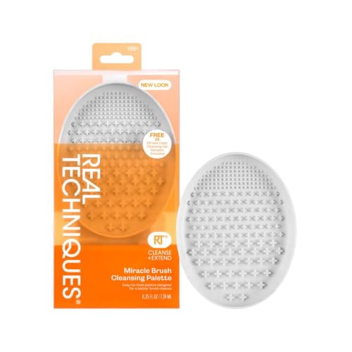 Real Techniques Miracle Brush Cleansing Palette with Gel - Deep Clean Makeup Brushes