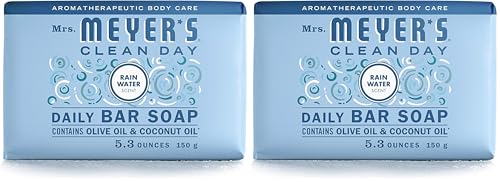 Mrs. Meyer's Clean Day Bar Soap - Rain Water Scent, 5.3 oz (Pack of 2)