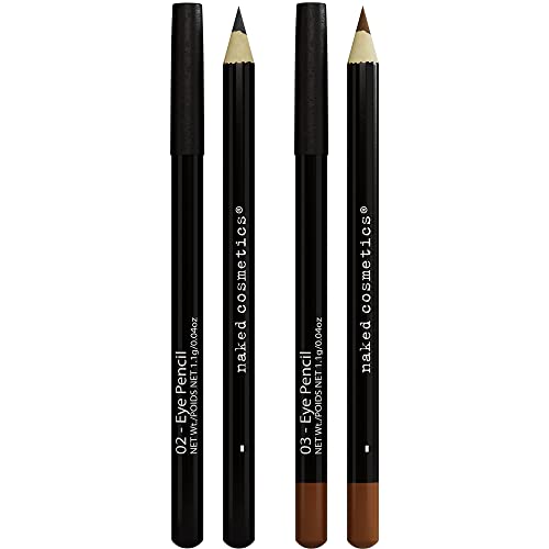 Naked Cosmetics Waterproof Eyeliner Pencil Set - Black & Brown Duo