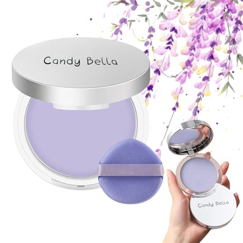 CLY AMS Matte Foundation Powder with Mini Puff - Oil Control Blurring Setting Powder for Oily Skin