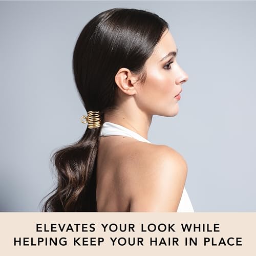 Gold Ponytail Cuff Clip - Elegant Hair Accessory for Women