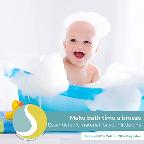 Spasilk Baby Bath Hooded Towel & Washcloth Set - Grey Lion