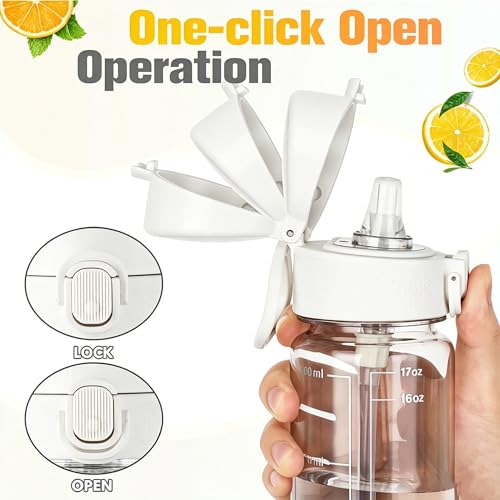 GOPPUS 17oz Kids Water Bottle with Straw - Leakproof & BPA-Free