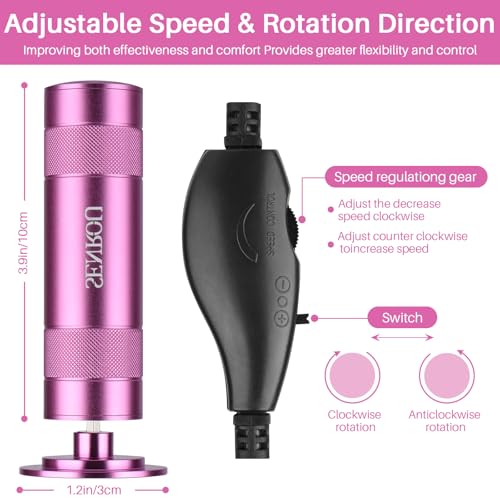SENROU Electric Foot Callus Remover - 2-in-1 Filer & Nail Filer, 1 Count (Pink)