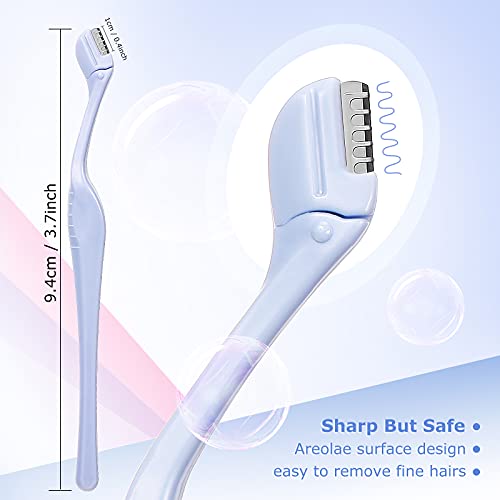 Honoson 6Pcs Eyebrow Razor Set - Mini Face Razors for Women, 3 Colors (2 each)