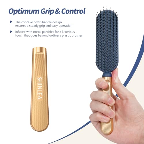 SHINLEA Luxury Detangling Hair Brush with Scalp Massage Bristles