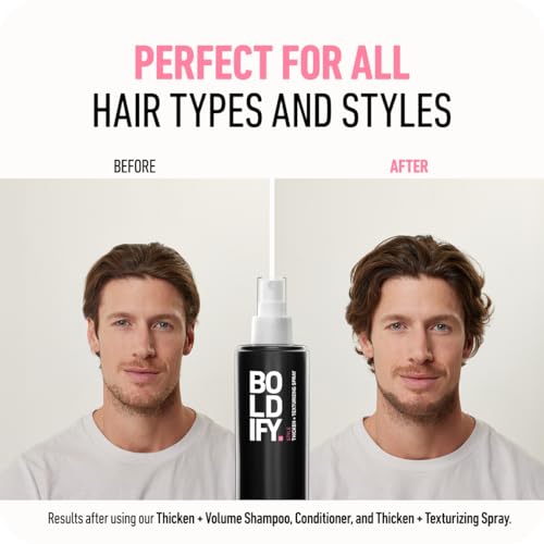 Boldify Hair Thickening & Volumizing Texture Spray 8 Fl Oz for Fine Hair