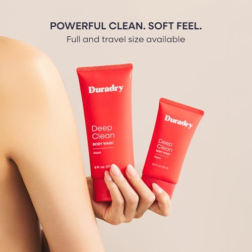 Duradry Deep Clean Body Wash – Odor Defense Cleanser, 2.5 Fl Oz (Pack of 2)