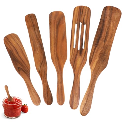 Prasacco 5-Piece Wooden Spurtle Kitchen Utensil Set