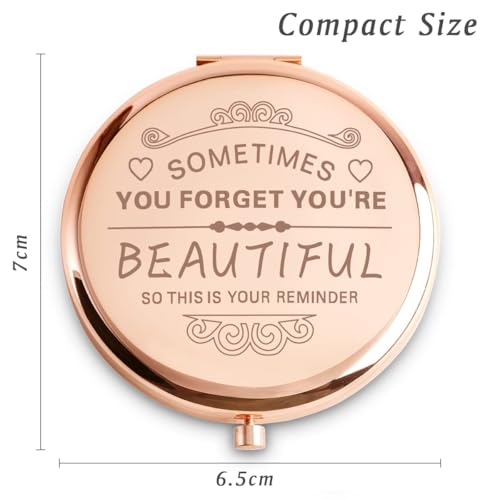 Personalized Compact Mirror for Women - Custom Gift for Her