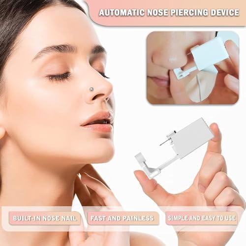72Pcs Disposable Nose Piercing Gun Kit with Nose Studs and Cleaning Tools