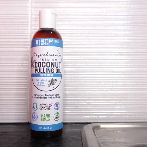 Kapuluan Coconut Oil Pulling for Teeth and Gums - Natural Peppermint Mouthwash