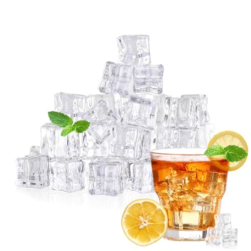 100 PCS Acrylic Fake Ice Cubes for Decoration - Reusable & Realistic