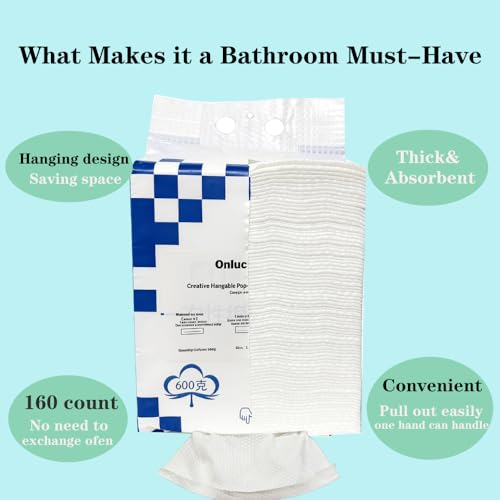 Disposable Face Towels 160 Count | Thick Bio-Based Viscose Dual-Texture