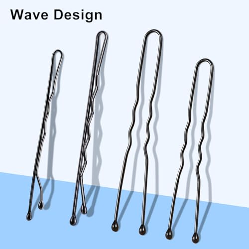Bobby Hair Pins Kit - U Shaped Black Pins for Women, 200pcs