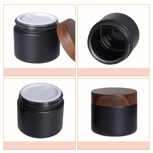 Miayon 6Pcs 2.12oz Glass Cosmetic Jars with Lids - Travel Refillable Pots