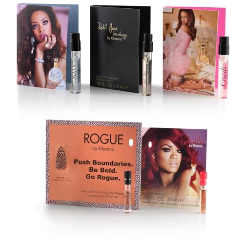 Rihanna Women's Perfume Sample Set - 5 Fragrance Vials for Travel