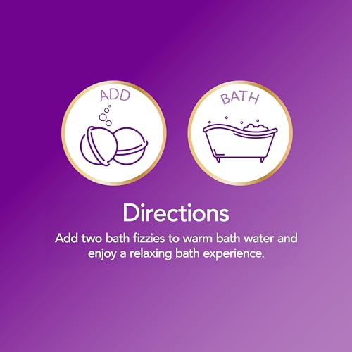 Calgon Lavender & Honey Bath Fizzies - 8 Piece Set for Relaxation