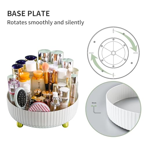 360° Rotating Makeup Perfume Organizer - Large Capacity Cosmetic Storage Tray