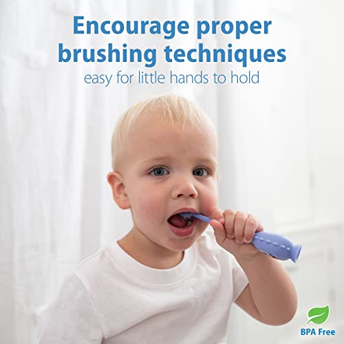 Dr. Brown's ToothScrubber Toddler Toothbrush 2-Pack - Monster & Flamingo